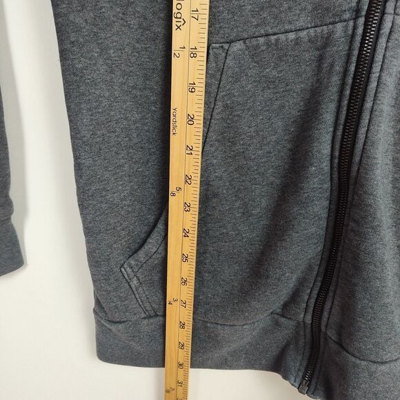 Adidas Full-Zip Sweatshirt Men's Size LT Dark Gray Hooded Pockets Long Sleeves - Picture 6 of 11